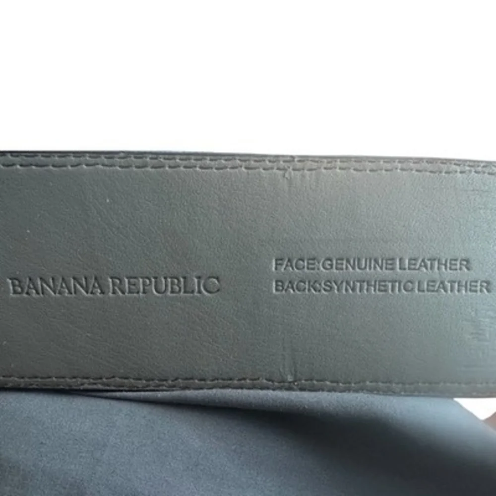 Banana Republic Brown Woven Genuine Leather Belt Size M 2.25